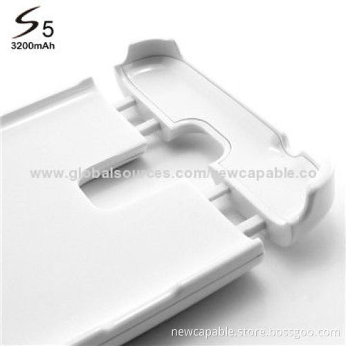External Backup Battery Cases for Samsung S5, 3,200mAh Capacity, Various Colors Available